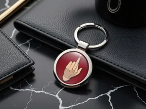Keyring Personalized Dog Steel Modern